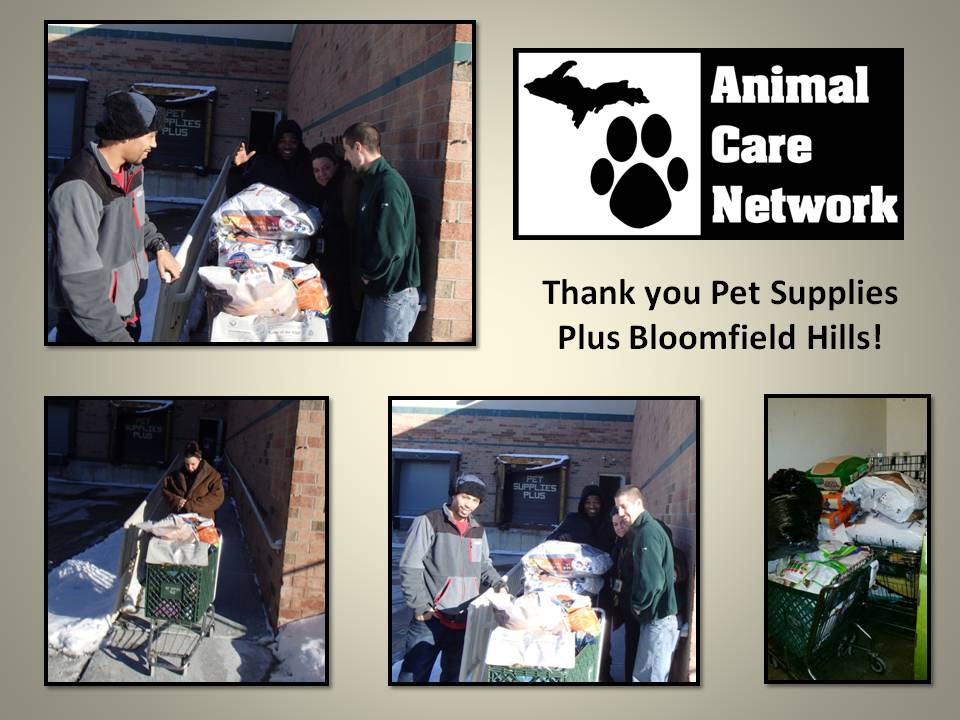 thank you to pet supplies plus bloomfield hills